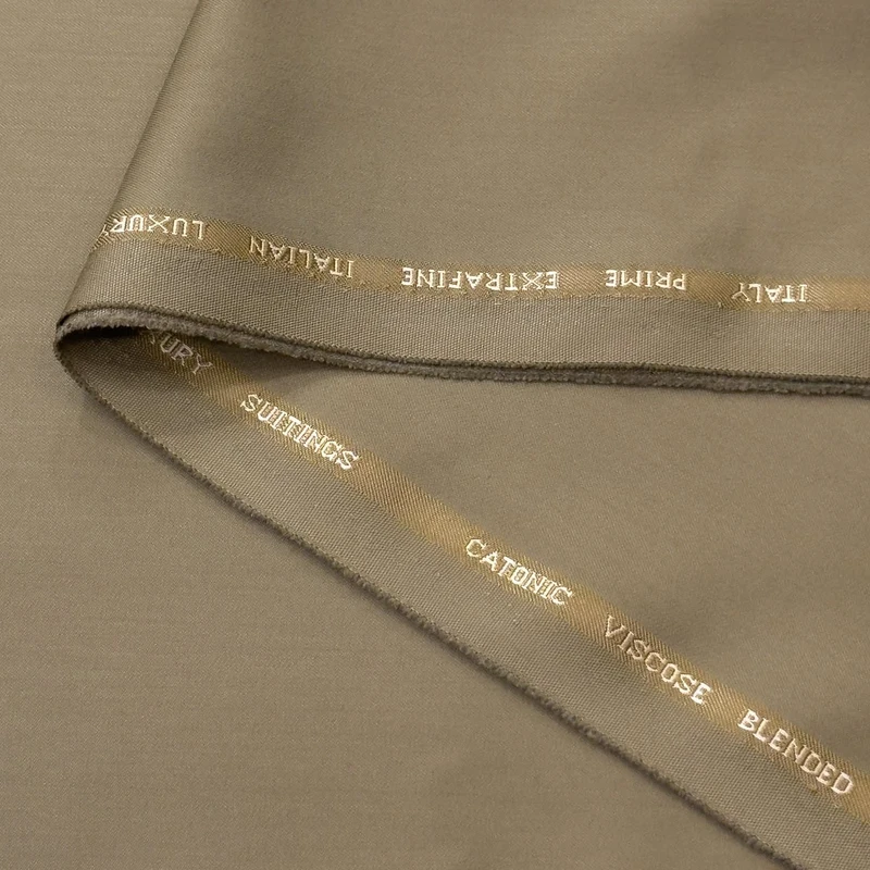 Italy Prime Cationic Viscose Luxury Suiting Fabrics (Classic Beige Color)