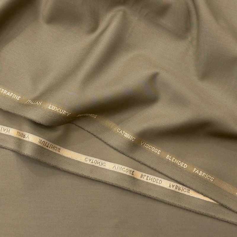 Italy Prime Cationic Viscose Luxury Suiting Fabrics (Classic Beige Color)