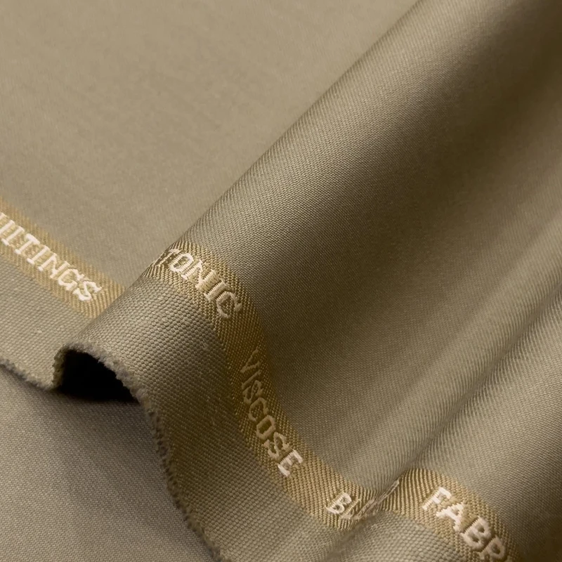 Italy Prime Cationic Viscose Luxury Suiting Fabrics (Classic Beige Color) - Image 4