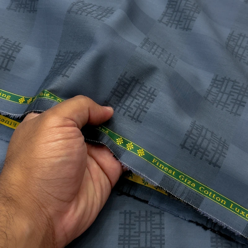 Reid and Taylor Luxury Giza Cotton Shirting Fabrics (Slate Grey)