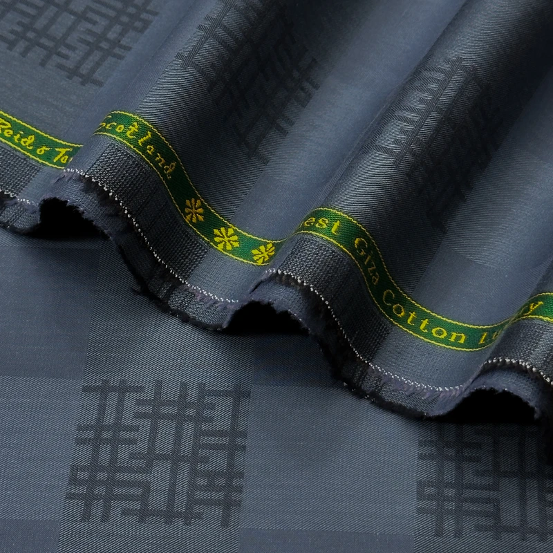 Reid and Taylor Luxury Giza Cotton Shirting Fabrics (Slate Grey) - Image 4