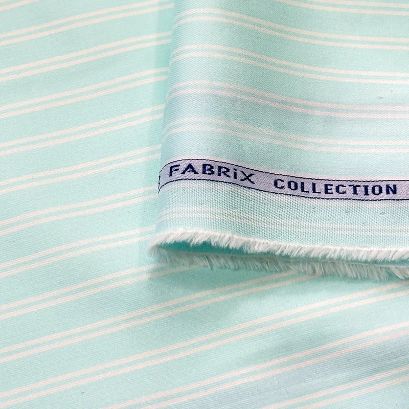Arvind Intelli Fabrix Premium Wrinkle Resistant Stretchable Shirting Fabrics (Aqua Paste)