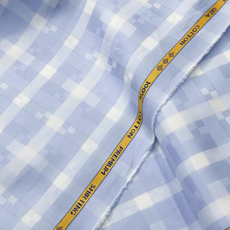 Treviso By Luthai High Quality Luxury Shirting Fabrics (Sky Blue) - Image 3