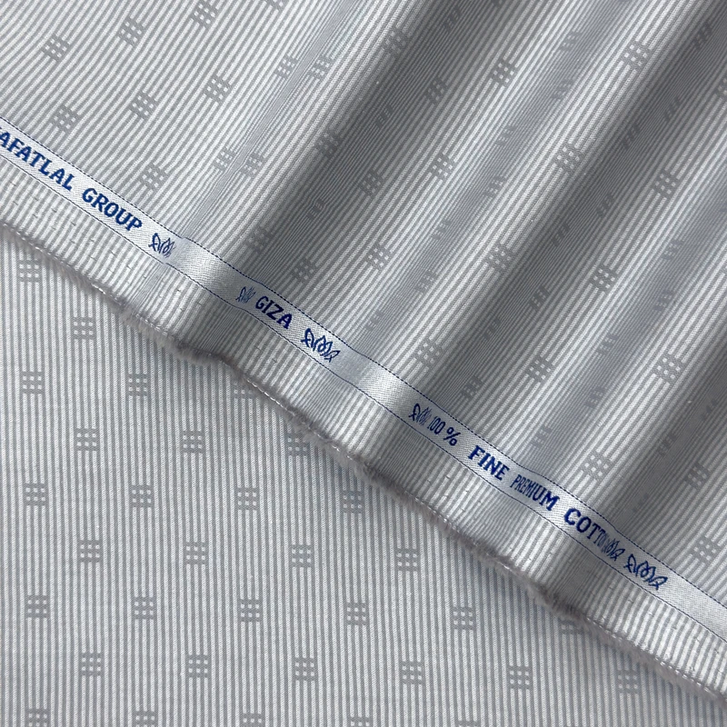 Mafatlal Premium Giza Rich Cotton Shirting Fabrics (Grey)
