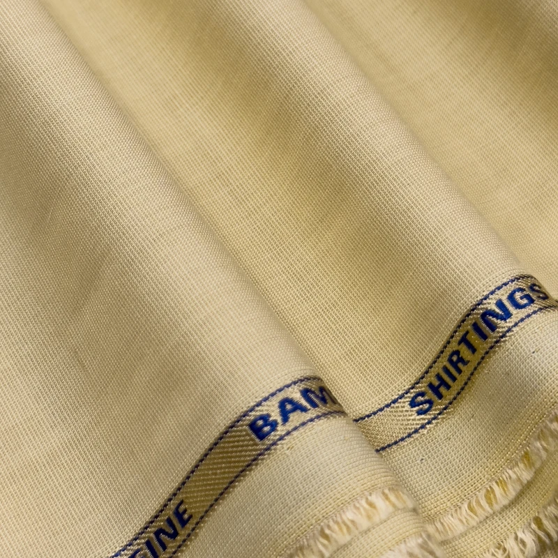 Siyaram's Cadini Italy Bamboo Shirting Fabrics(Light Beige) - Image 3