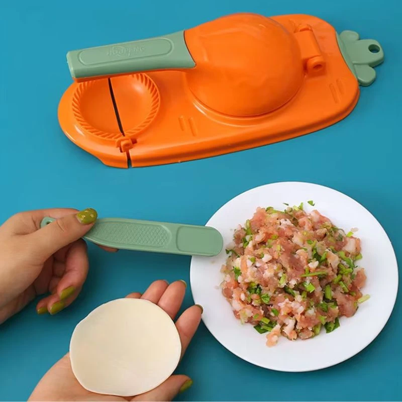 2 in 1 ম্যাজিক পিঠা মেকার-2 In1 Dumpling Maker DIY Kit Wrapper Presser Manual Labor- Machine Kitchen Gadgets