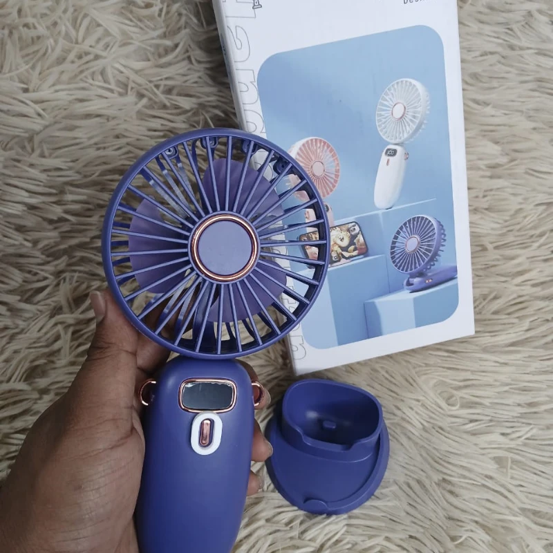 HANDHELD PORTABLE RECHARGEABLE FAN (Hanging neck desktop)