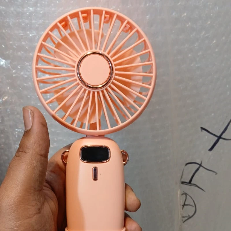HANDHELD PORTABLE RECHARGEABLE FAN (Hanging neck desktop) - Image 3