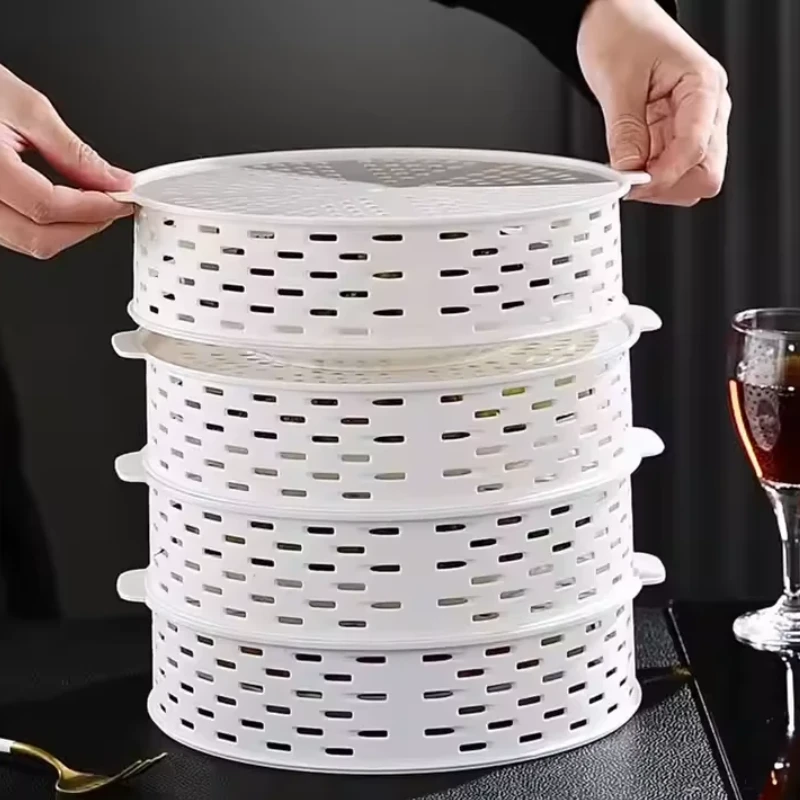 Dining Table Food Cover Kitchen Shelf 5 Layer Food Dust Cover Anti-Insect And Anti-Fly Leftovers Storage Artifact - Image 3