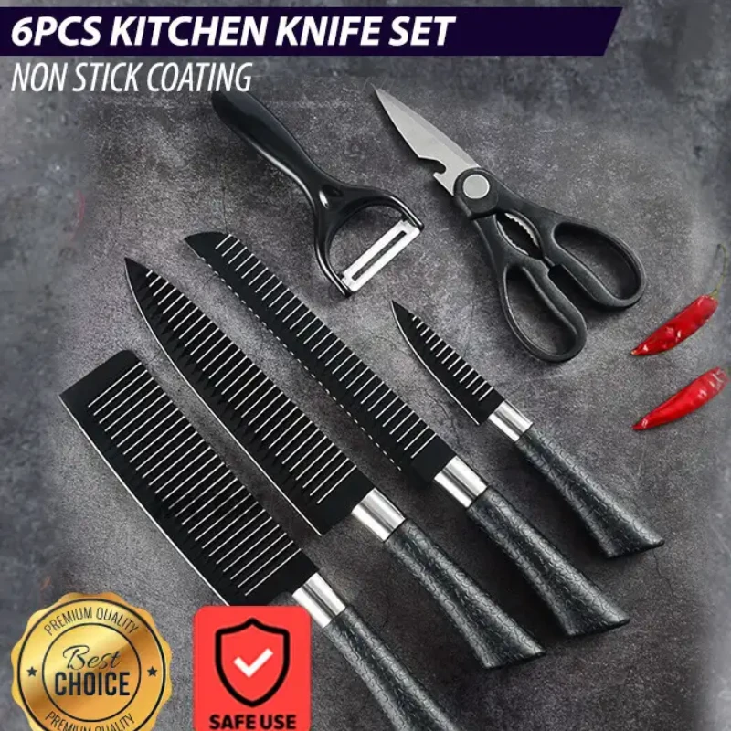 Imported Zepter 6 Pics Knife Set + 3 Stage Knife Sharpener Combo