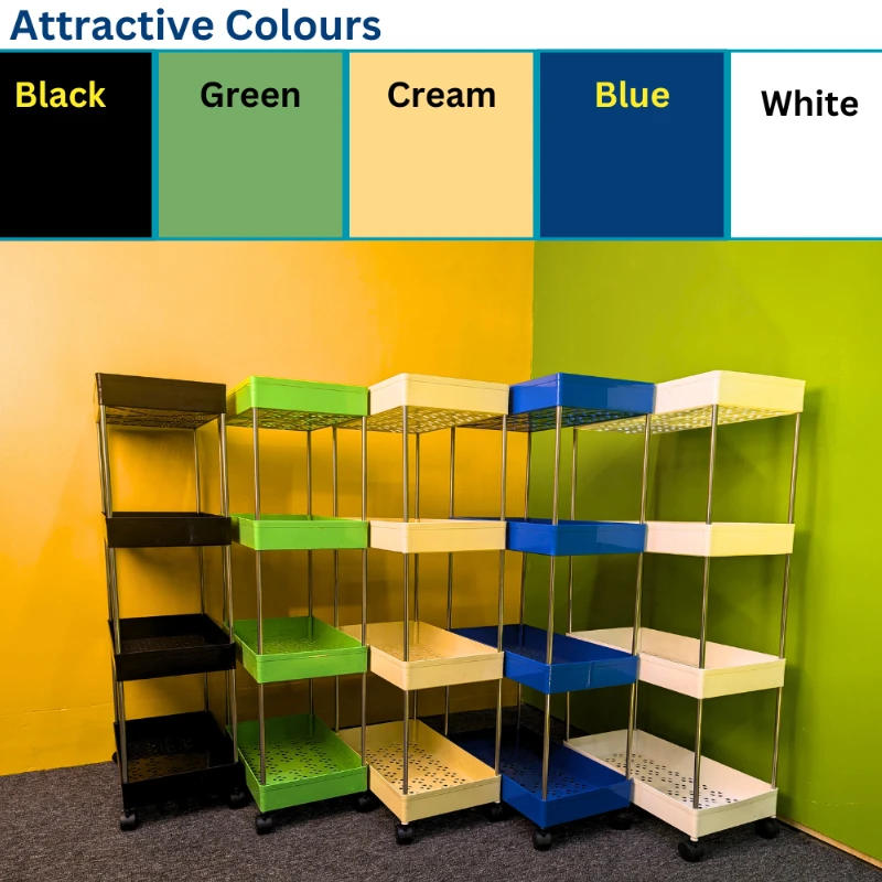 Wide Type High Capacity Multi Purpose Trolly Rack Multifunctional Movable Storage Cart