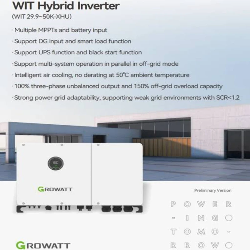 WIT 29.9-50K-XHU Hybrid Inverter Series | Powerful