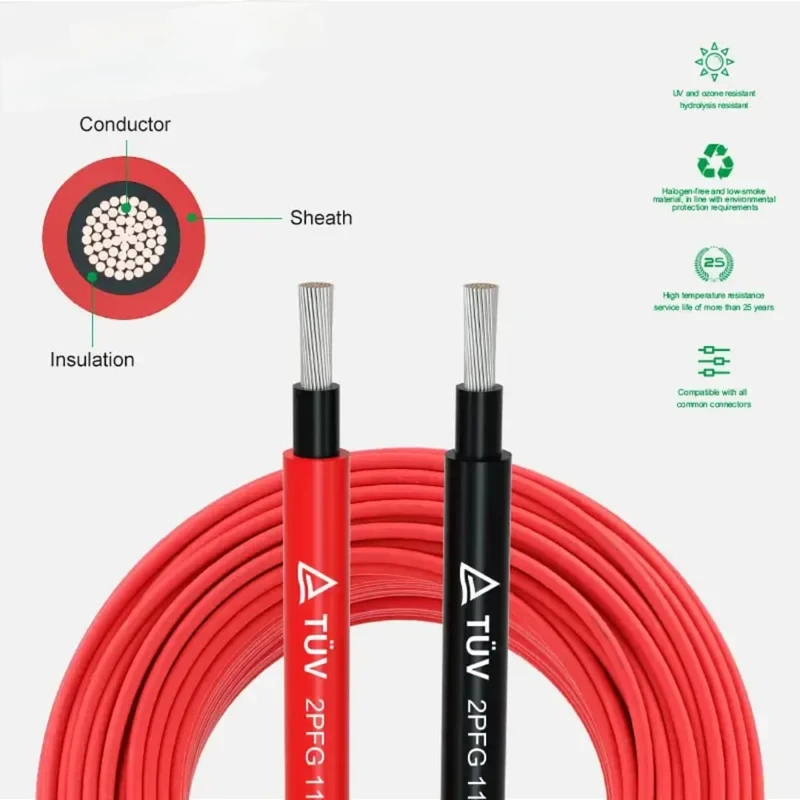 Solar DC  Cable  Leader 6RM UV Resistance (20 Meter) - Image 7