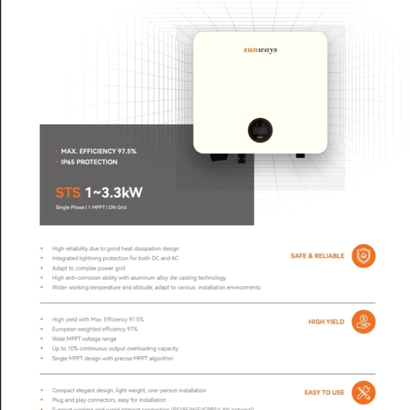 Sunways Solar Inverter  1kw