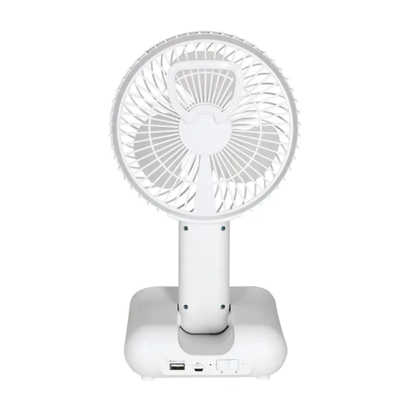 DP-7624 Desktop Portable Rechargeable Fan – USB Charging, Emergency LED Light, Touch Switch, 90° Foldable for Home & Outdoor Use - Image 4