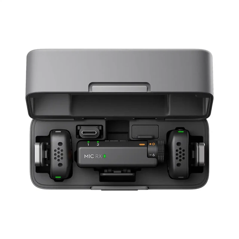 DJI Mic Mini (2 TX + 1 RX + Charging Case) – Original Wireless Microphone System for Clear Audio Recording