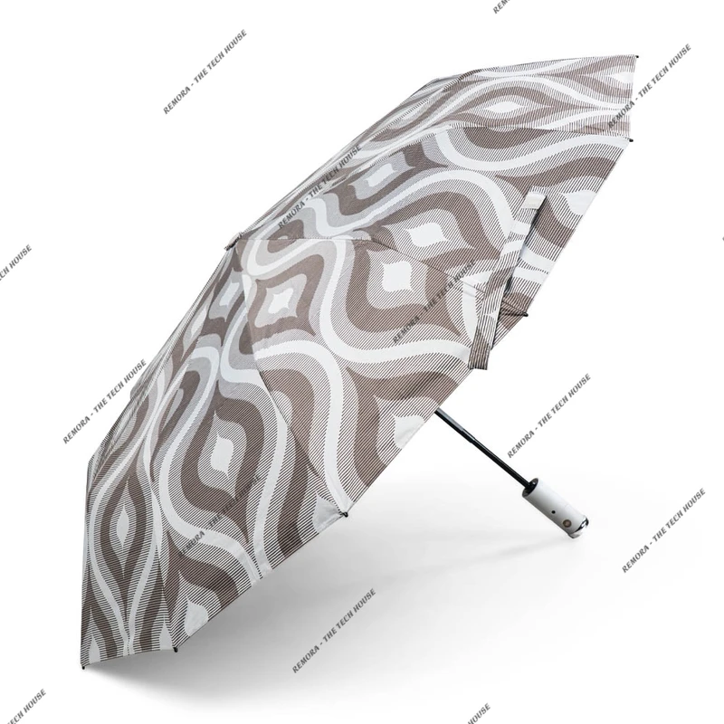 Premium 12-Ribs Automatic Umbrella With Flash Light