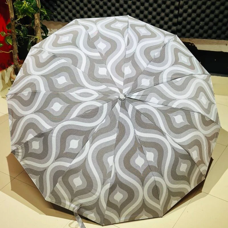 Premium 12-Ribs Automatic Umbrella With Flash Light - Image 5