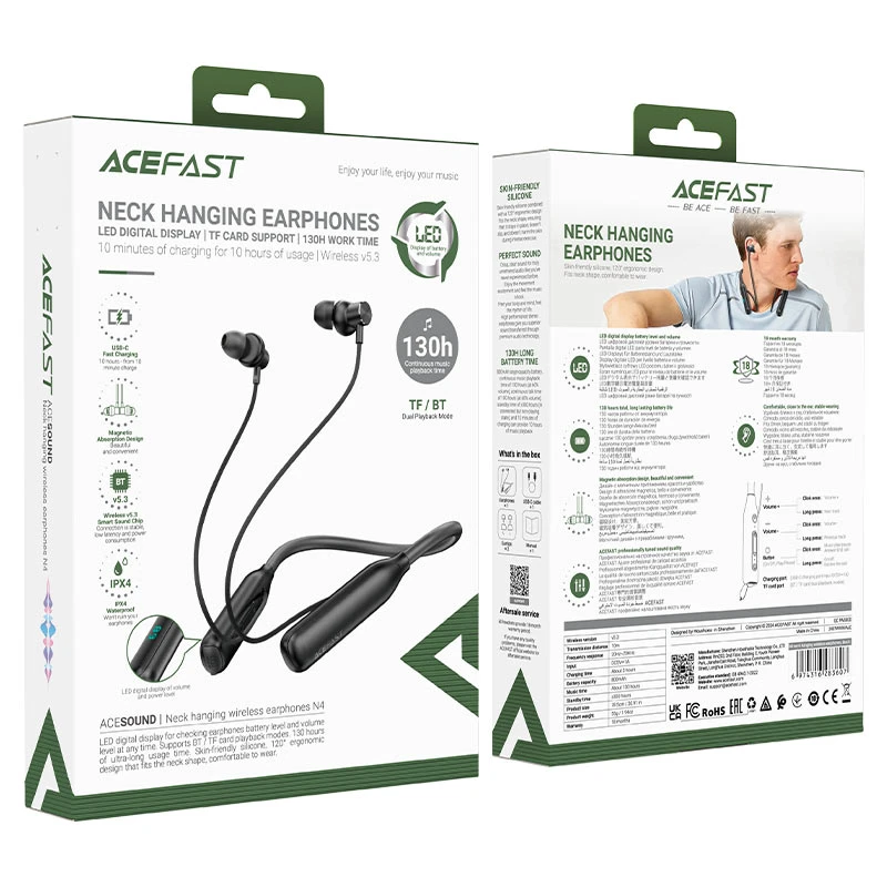 Acefast LED Display Wireless Neckband