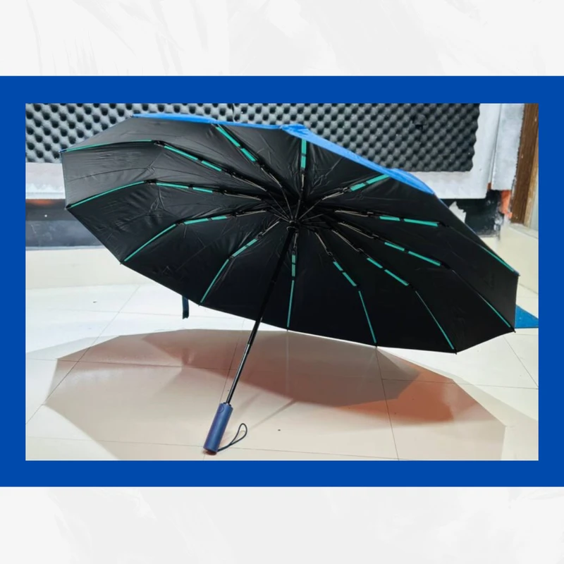 Premium 12-Ribs Automatic Dual-Person Umbrella with Fiber Handle - Image 3