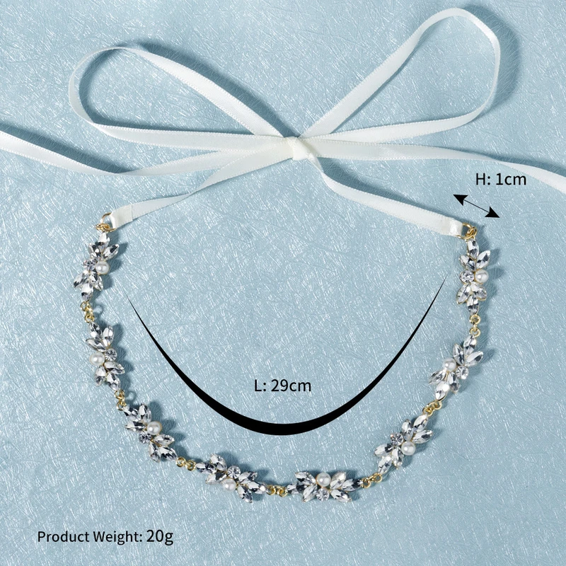 Bridal Wedding Party Crystal Rhinestone Faux Pearl Flower Headband/Hair Accessories