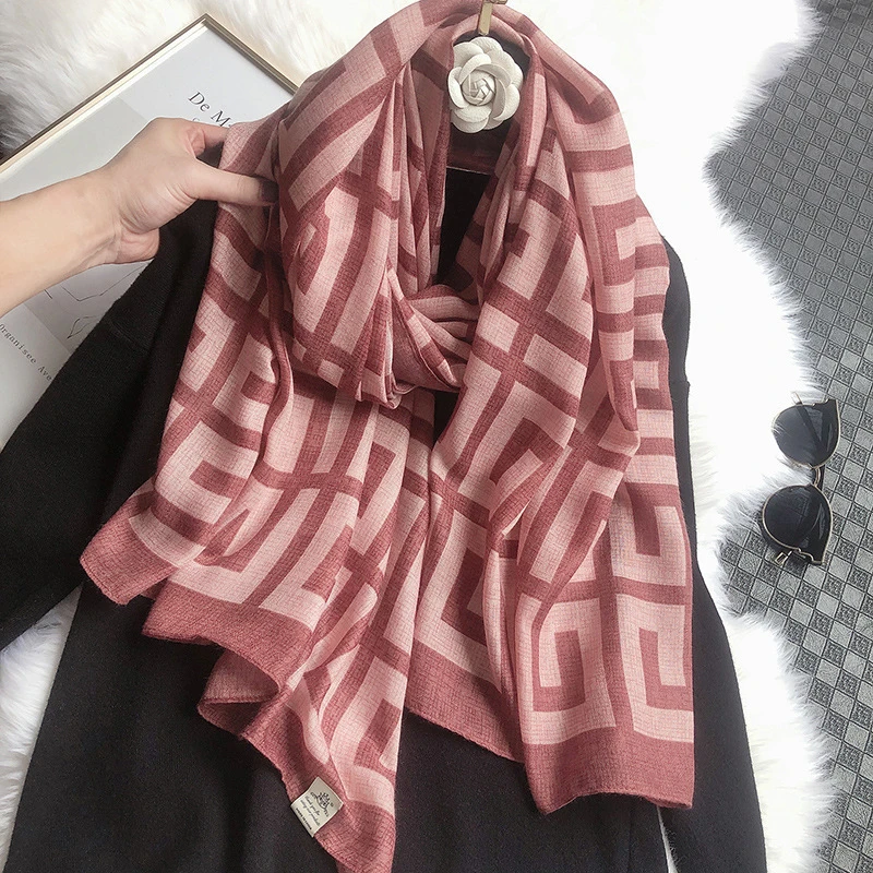 Brick red color cotton hijab / scarf