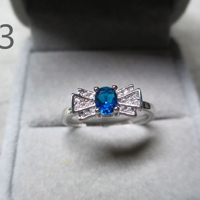 Sterling Silver Blue Sapphire Ring