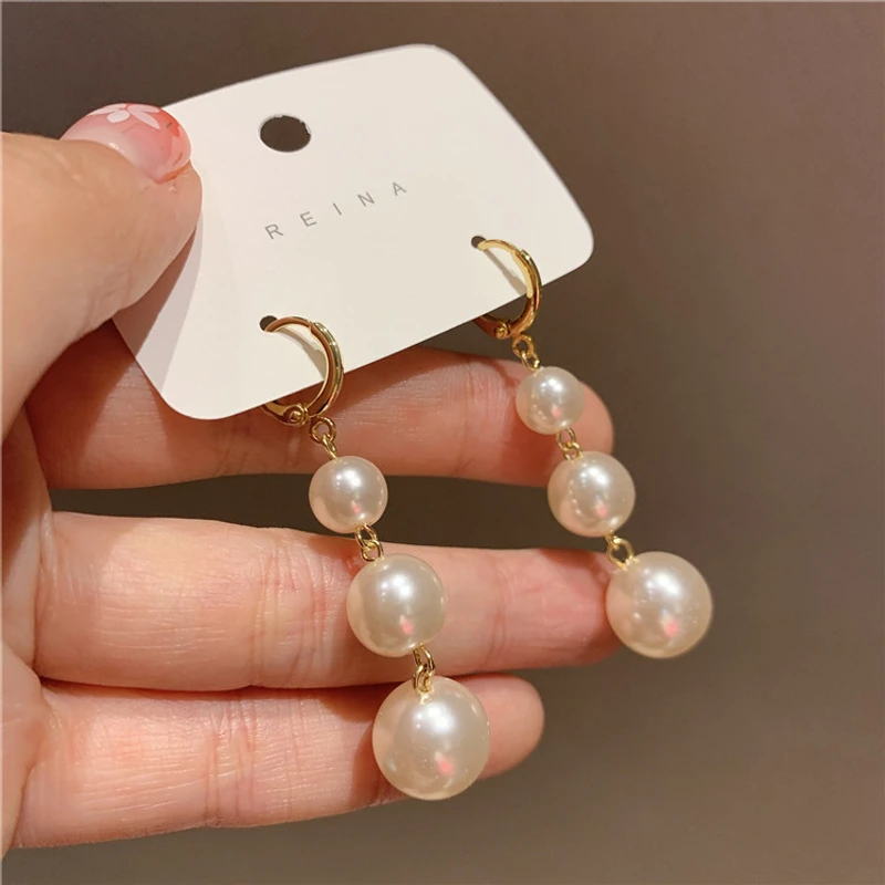 Exquisite Pearl Tassel Earrings - Thumbnail 3