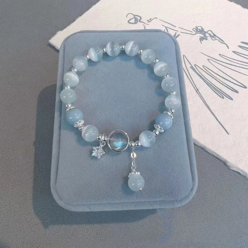 Star Cat's Eye Blue Bracelet