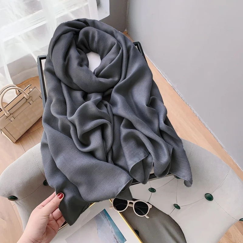 Dark gray color soft hijab / orna