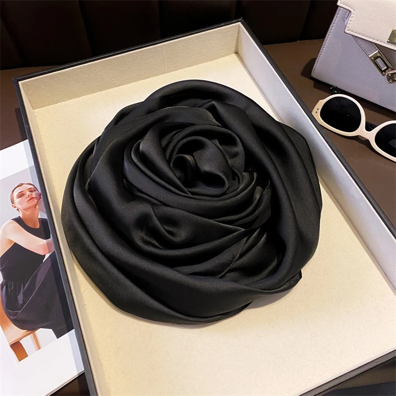 Classy black silk hijab/orna