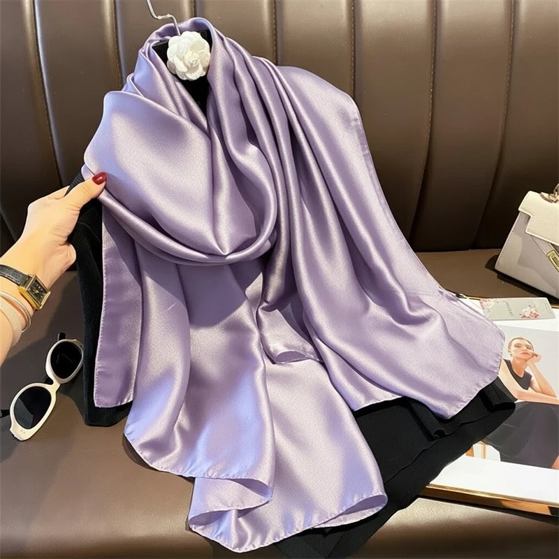 Classy purple color silk hijab / orna