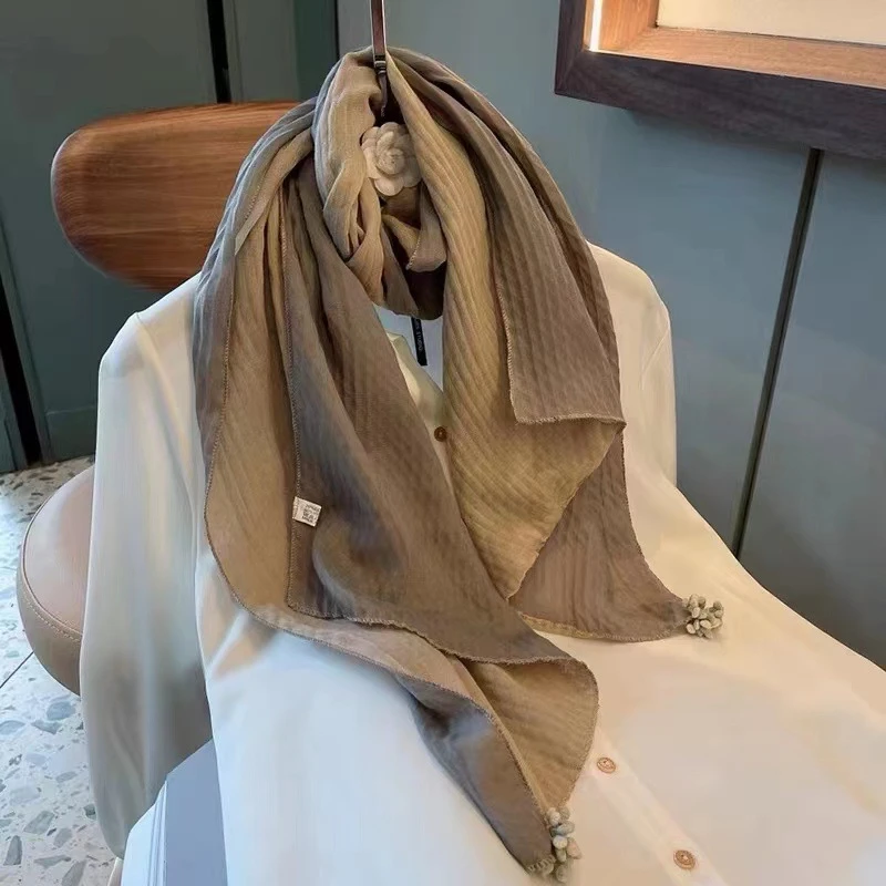 Elegant Light Brown Cotton Hijab