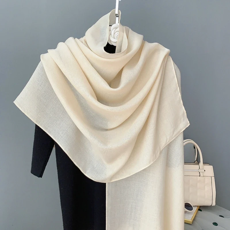 Sophisticated off white color cotton hijab
