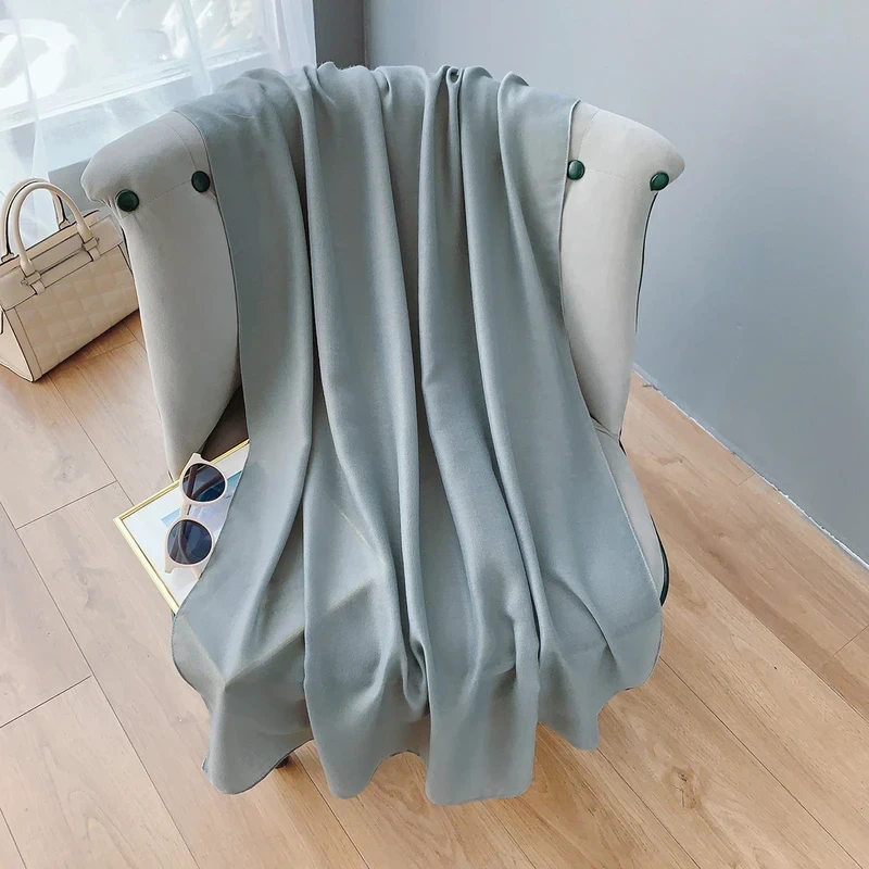 Light gray color cotton hijab