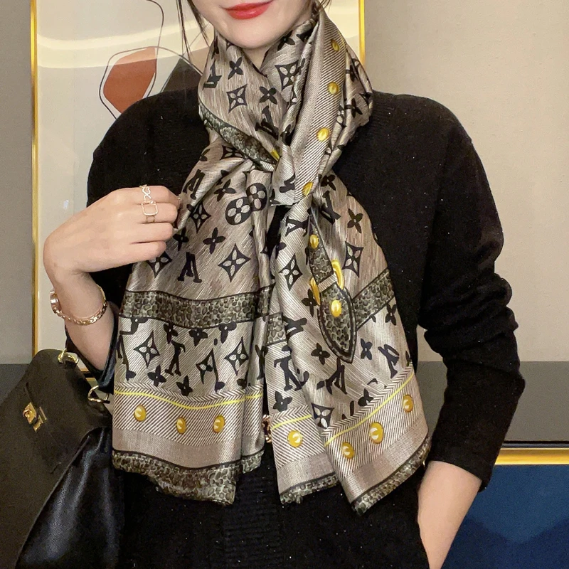 Ash color silk hijab - Thumbnail 4