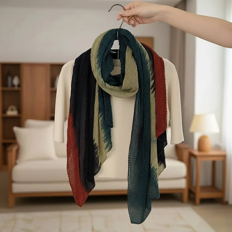 Colorful wrinkled cotton hijab /orna