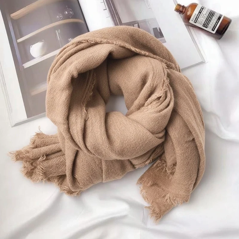 Elegant tan color soft cotton hijab/orna