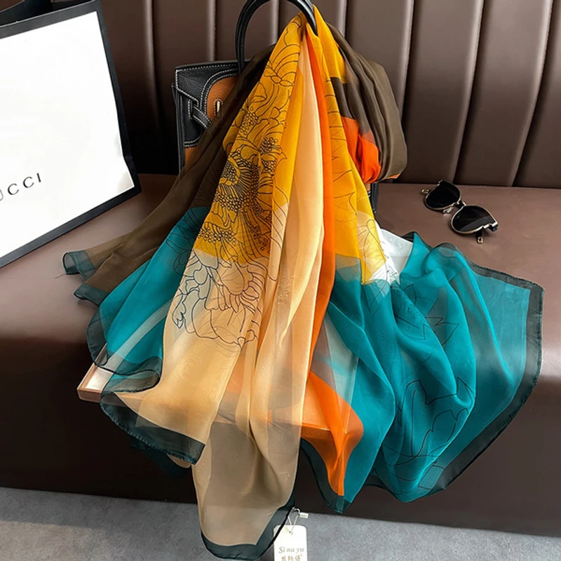 Colorful transparent long Hijab / Orna