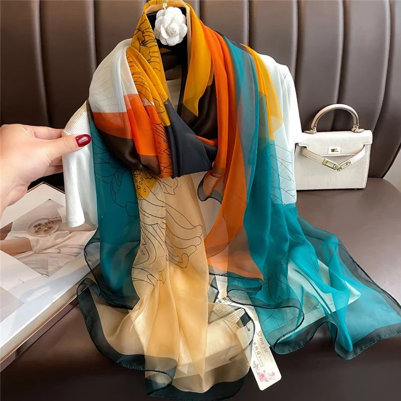Colorful transparent long Hijab / Orna