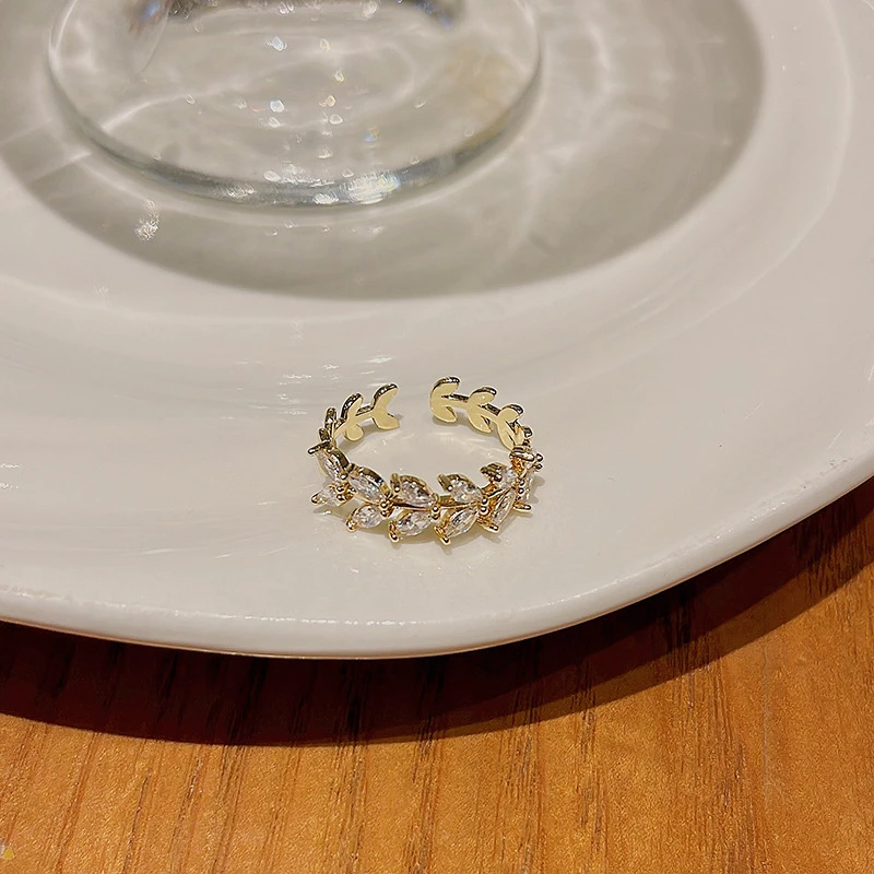 Wheat Shaped Crystal Ring - Thumbnail 3