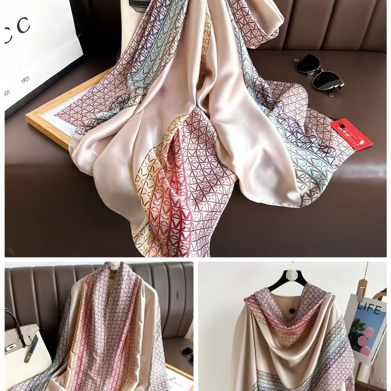 Shiny light Golden Silk hijab