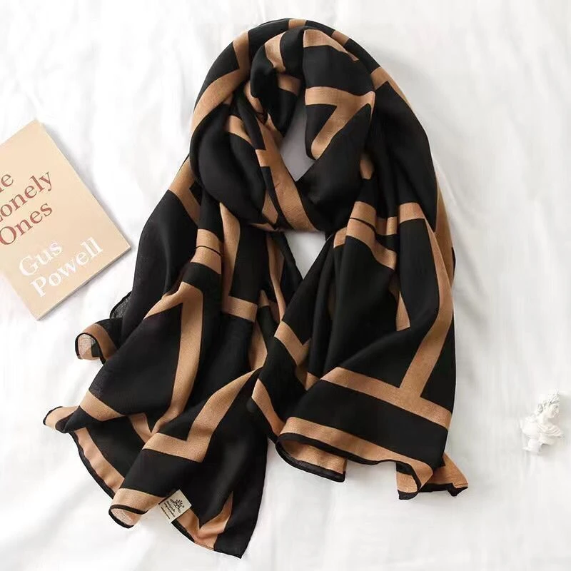 Classy black brown color hijab / orna