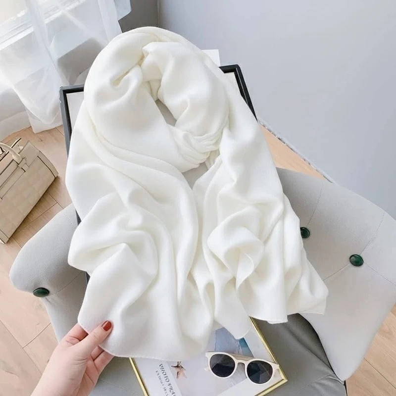 Pure white color classy cotton hijab/orna