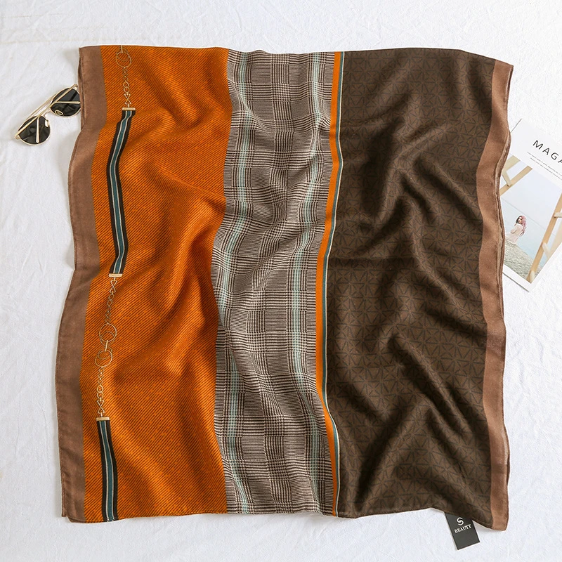 Stunning Brown printed hijab / orna