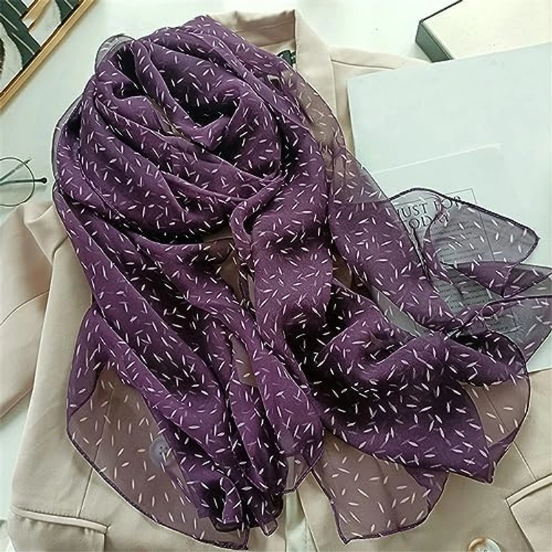 Classy purple color chiffon georgette hijab/ orna