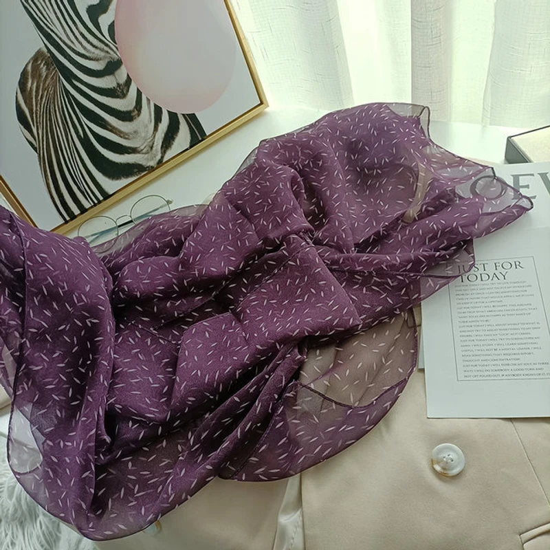 Classy purple color chiffon georgette hijab/ orna