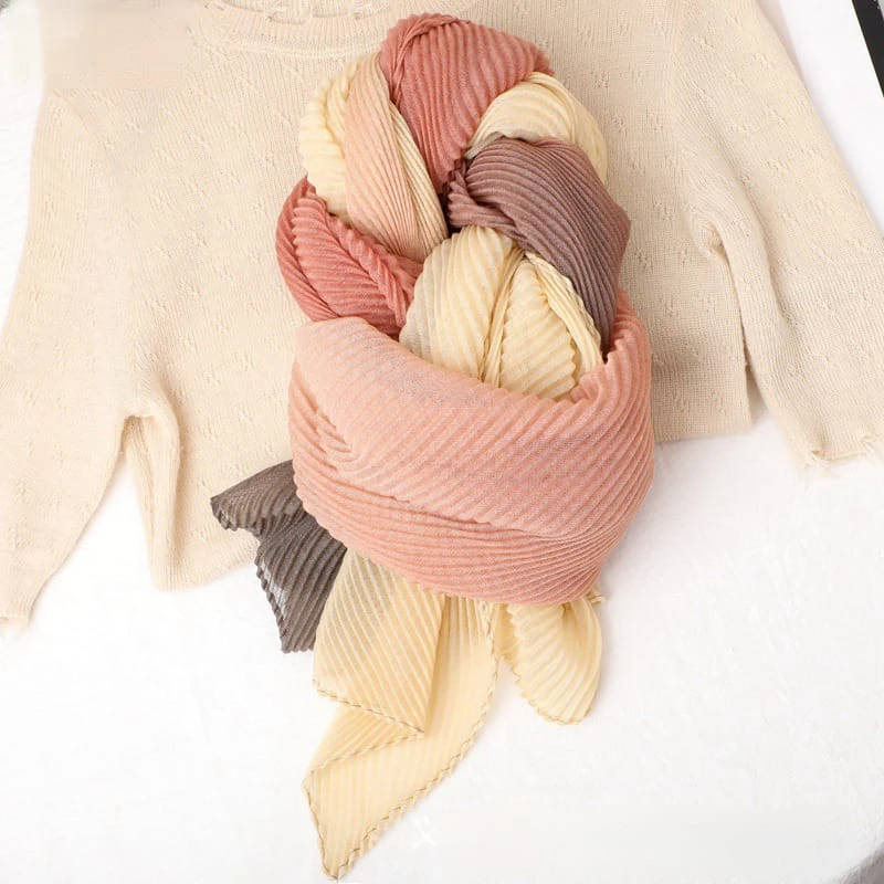 Beautiful peach color long hijab / scarf