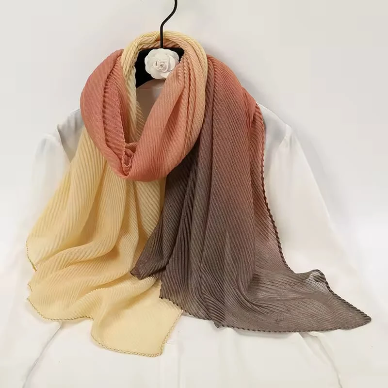 Beautiful peach color long hijab / scarf
