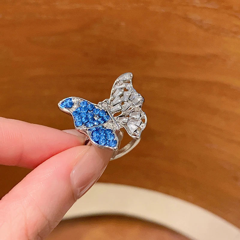 Elegant Butterfly Crystal Ring